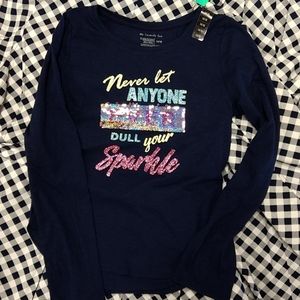 My Favorite Tee Girl's Reversible Sequin Top